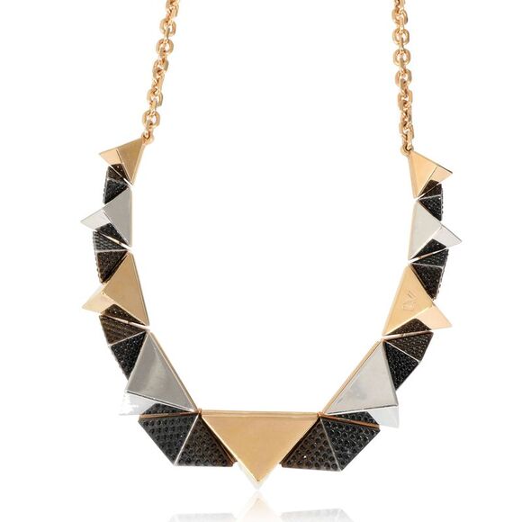 Louis Vuitton Gold Tone Pyramid Stud Necklace - Picture 5 of 8